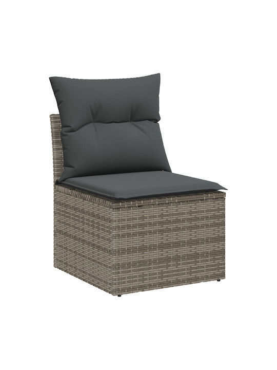 Corner Outdoor Sofa Rattan with Cushions 55x55x85cm