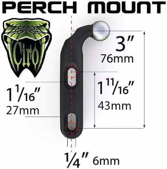 Suport Pahar Motocicletă Ciro Drink Perch Negru