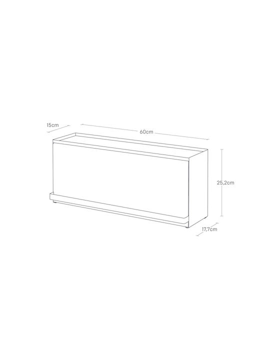 Yamazaki Regale & Küchenorganisationsständer Kunststoff 60x17.7x25.2cm Weiß