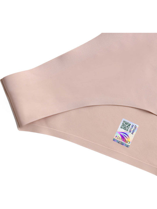 Damen-Slip Menstruell Nahtlos Beige