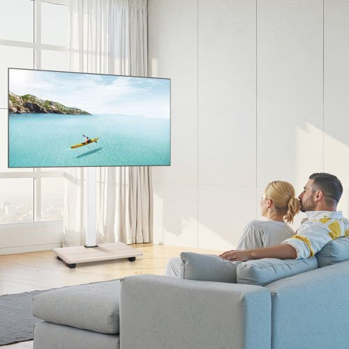 Βάση Τηλεόρασης Vevor Rolling Tv Cart Φορητή Τηλεόραση Χωρητικότητα Έως 45 Κιλά Οθόνες 32-70 Ιντσών