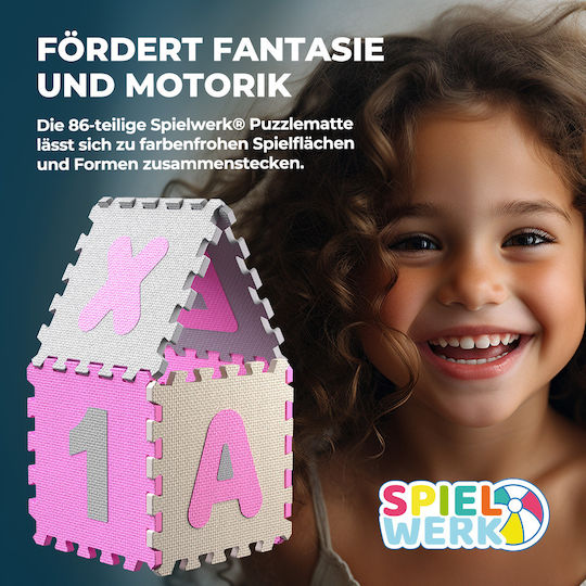 Spielwerk Puzzle de podea educativ pentru copii cu numere 36buc