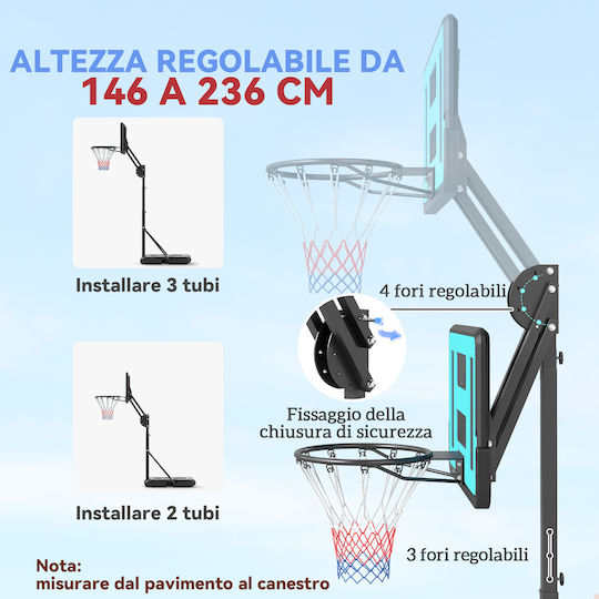 Sportnow Basketball Hoop with Stand and Adjustable Height