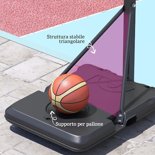 Sportnow Basketball Hoop with Stand and Adjustable Height