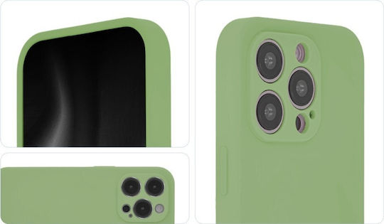 TectoShield Soft Touch Mag Case Umschlag Rückseite Silikon / Stoff Grün (iPhone 15 Pro)