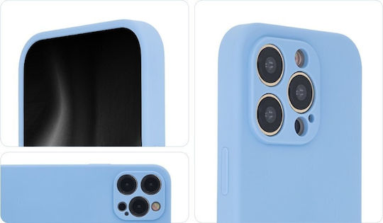TectoShield Soft Touch Mag Case Rückseitencover aus Silikon / Stoff Blau für iPhone 15 Pro Max