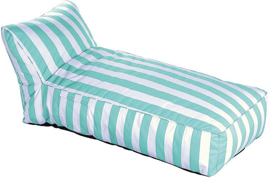 Пуф Шезлонг Водоустойчива Taco Max Бял/Тюркоаз 70x150x65см Е029,40