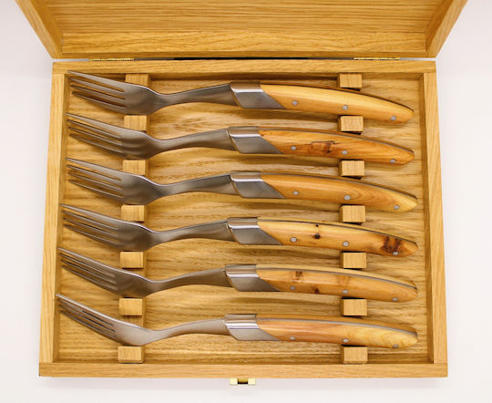 Claude Dozorme Set of Forks Table Silver 6pcs