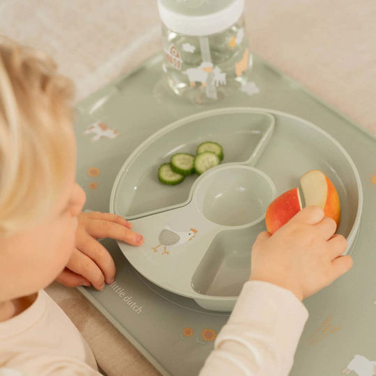 Little Dutch Plastic Baby Placemat Mio Little Farm Green