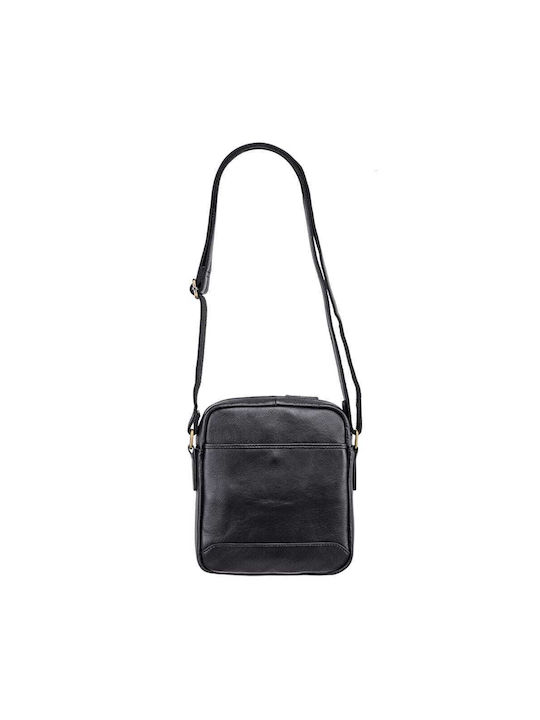 Piele Geantă pentru bărbați Umăr / Crossbody Neagră