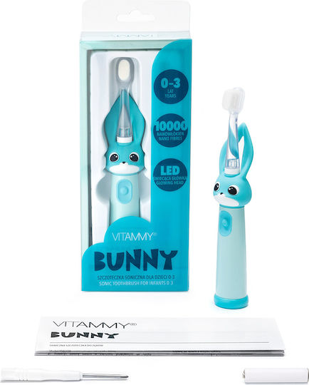 Vitammy Bunny Elektrische Kinderzahnbürste Für 0m+ Hellblau