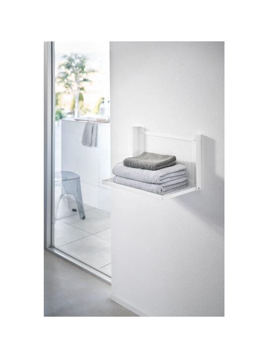Yamazaki Wall-Mounted Bathroom Shelf Unit with 4 Positions ​41x26cm White