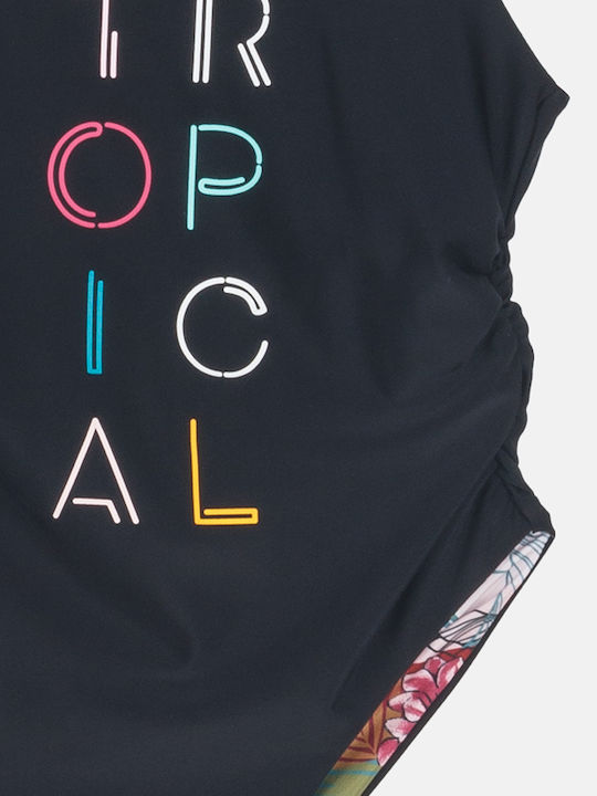 Joyce Tropical Детски Бански Една част Black