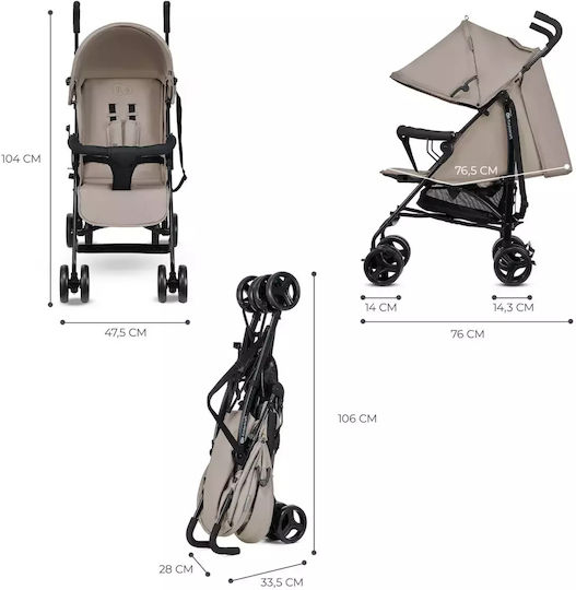 Kinderkraft Tik Umbrella Stroller Suitable from 6+ Months Stone Beige 6.5kg