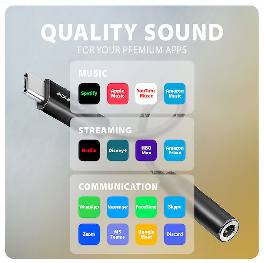 Axagon Converter Ada-hc Usb Type-c To 3.5 Mm Jack
