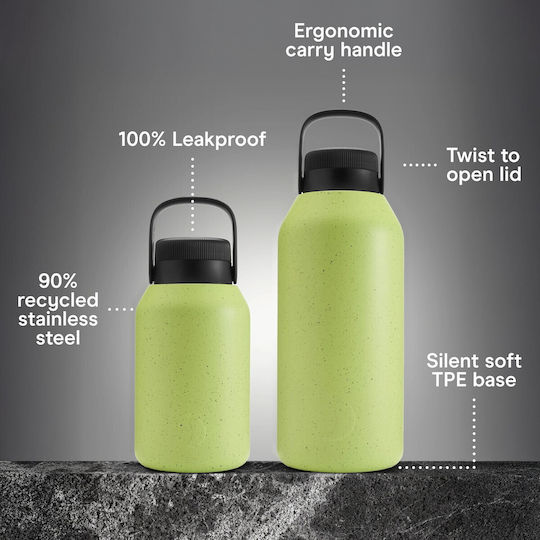 Chilly's Big Mouth Stainless Steel Thermos Bottle BPA Free 2lt Lime