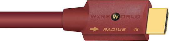 Wireworld Radius 48 HDMI 2.1 Ultra High Speed 48Gbps 4K 120Hz HDR VRR Cable HDMI male - HDMI male 2m Κόκκινο