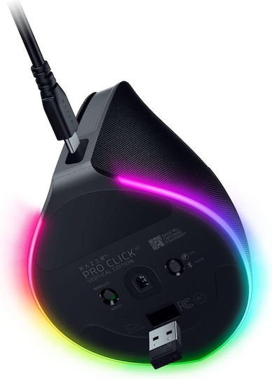 Razer Pro Click V2 Vertical Безжична RGB Геймърска Мишка 30000 DPI Черна