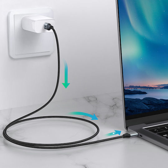Cabletime USB 2.0 Cable USB-C Male - USB-C 60W PD Black 1m