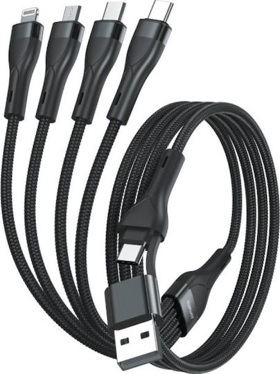 4Smarts USB 2.0 Cable USB-C male - USB-C 15W Μαύρο 1.2m