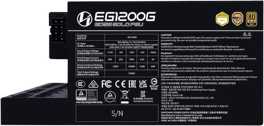 Lian Li EG1200 1200W Black Computer Power Supply Full Modular 80 Plus Gold