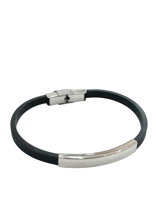 Kalliopi Silver Ανδρικό Βραχιόλι από Ατσάλι 23cm