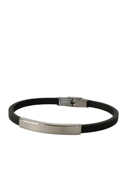 Kalliopi Silver Ανδρικό Βραχιόλι από Ατσάλι 23cm