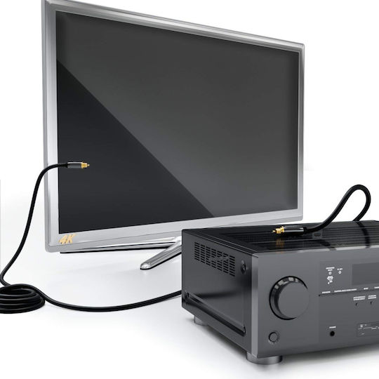 DeleyCON Optisches Audiokabel TOS männlich - TOS männlich Schwarz 2m (B00R7OG2YU)