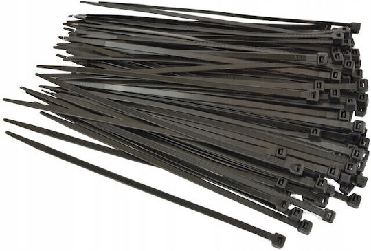 Bradas Plastic Cable Ties 250mmx4.8mm In Black Colour 100 Pieces