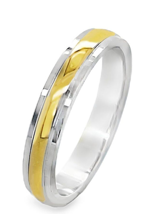 Xryseio Ring Ehering aus Weißgold 14K
