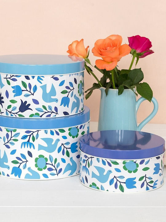 REX Metallic Decorative Boxes Set 3pcs