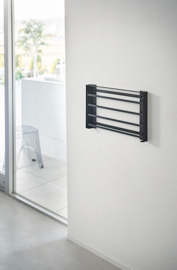 Сгъваем метален черен поставка за кърпи Yamazaki Tower 41x26x25.5