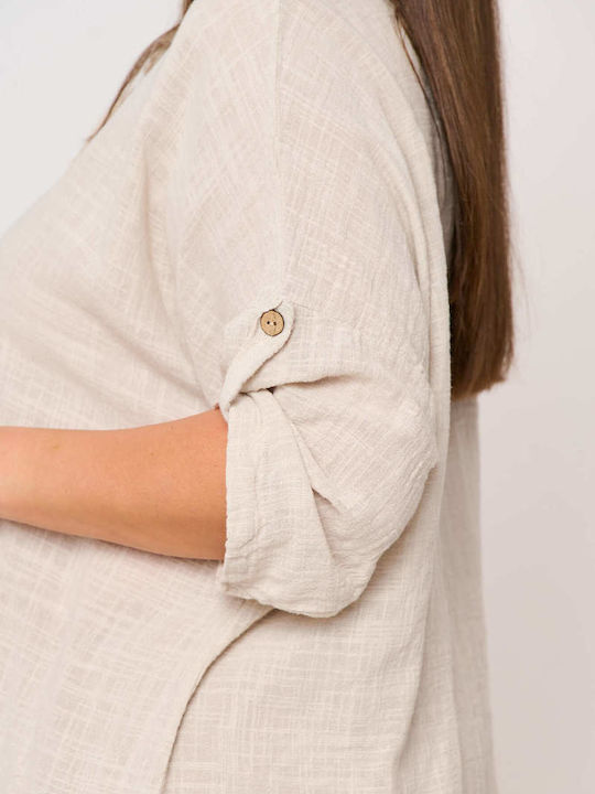Women's Cotton Shirt Beige