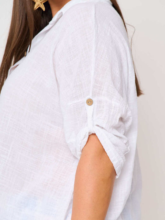 Women's Cotton Shirt White