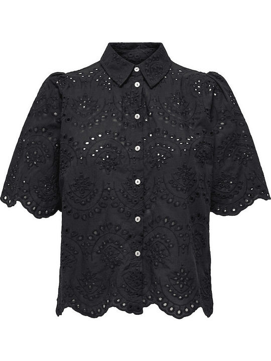 Mâneca scurta Femei Cămașă Black