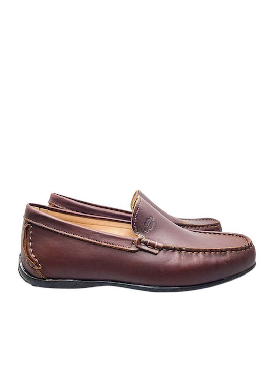 Δερμάτινα Ανδρικά Loafers σε Ταμπά Χρώμα