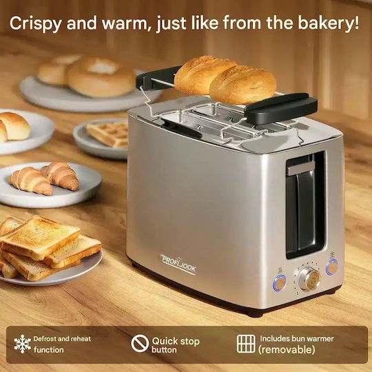 Profi Cook Toaster 2 Schlitze 850W Inox