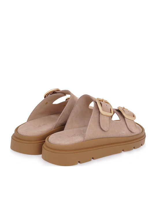 Sandale Casual Damă Flatforme Bej