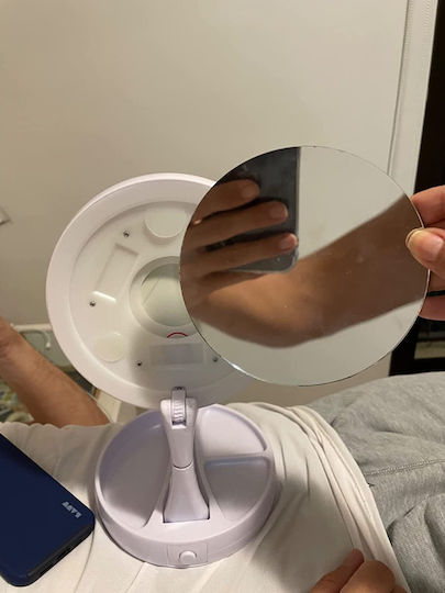 Makeup Mirror with Light and Fan