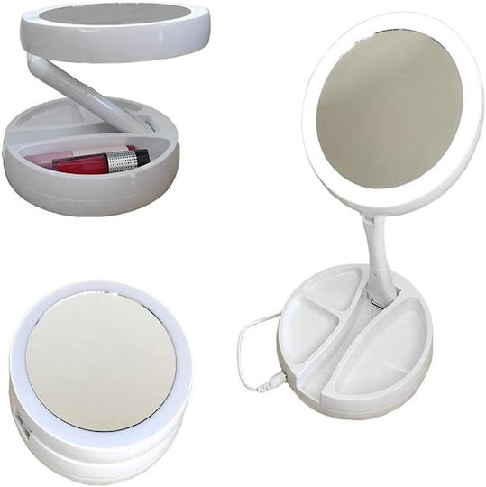 Makeup Mirror with Light and Fan