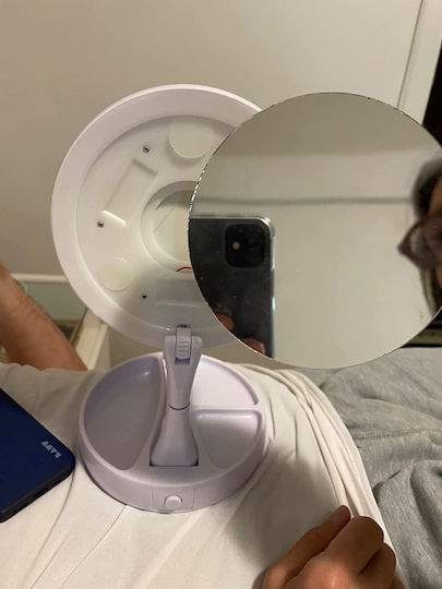 Makeup Mirror with Light and Fan
