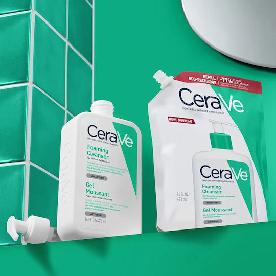 CeraVe Foaming Cleanser Refill Gel Cleansing Face 473ml
