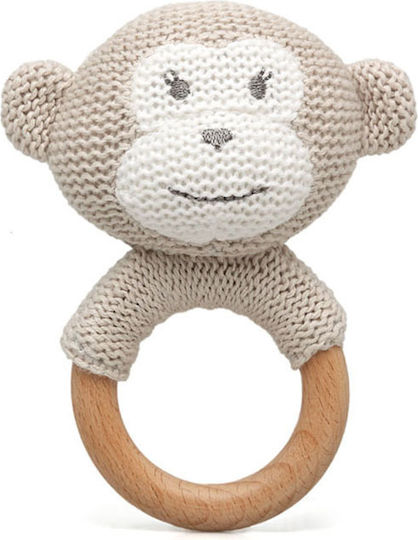 Kiokids Cotton Friends Maimuțică Dentar Din Lemn Pentru 3 Luni+