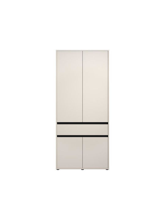 Ușă dublă Dulap de Haine Corbett Cashmere/Black Matte 93x55x211cm