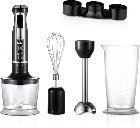 Raf Raf Handmixer mit Inox-Stab 1600W Schwarze