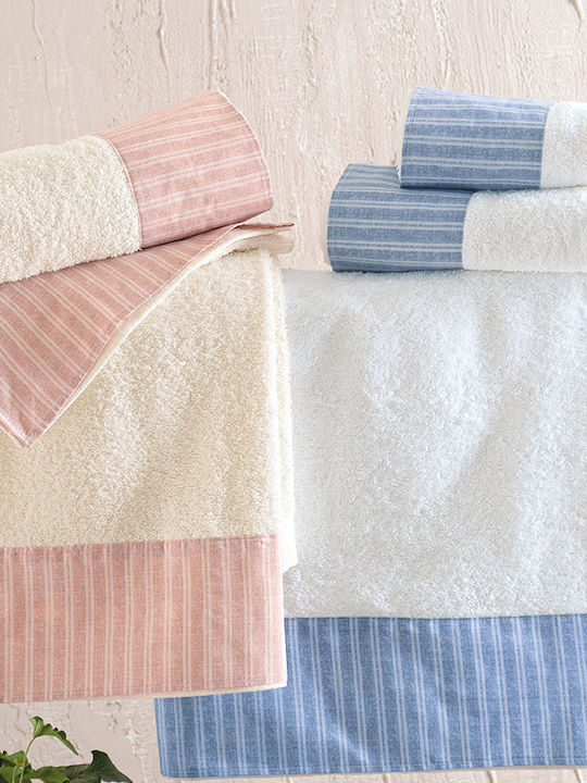 Rythmos Bath Towel Set 3pcs Bath Collection Blue Weight 500gr/m²