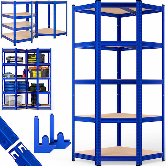 Monzana Raft Colț Dexion Galvanizat 70x40x180cm Cu 5 Rafturi Rezistență Totală 875kg