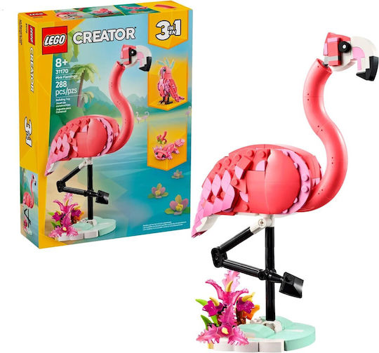 LEGO Creator Wild Animals Pink Flamingo for Ages 8+ 288 Pieces
