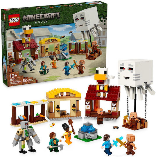 LEGO Minecraft The Ghast Balloon Village Attack για 10+ Ετών 555τμχ