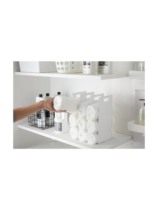Yamazaki Organizers Bathroom Towels Metal White Set of 2 Tower 14.5x14.5x30